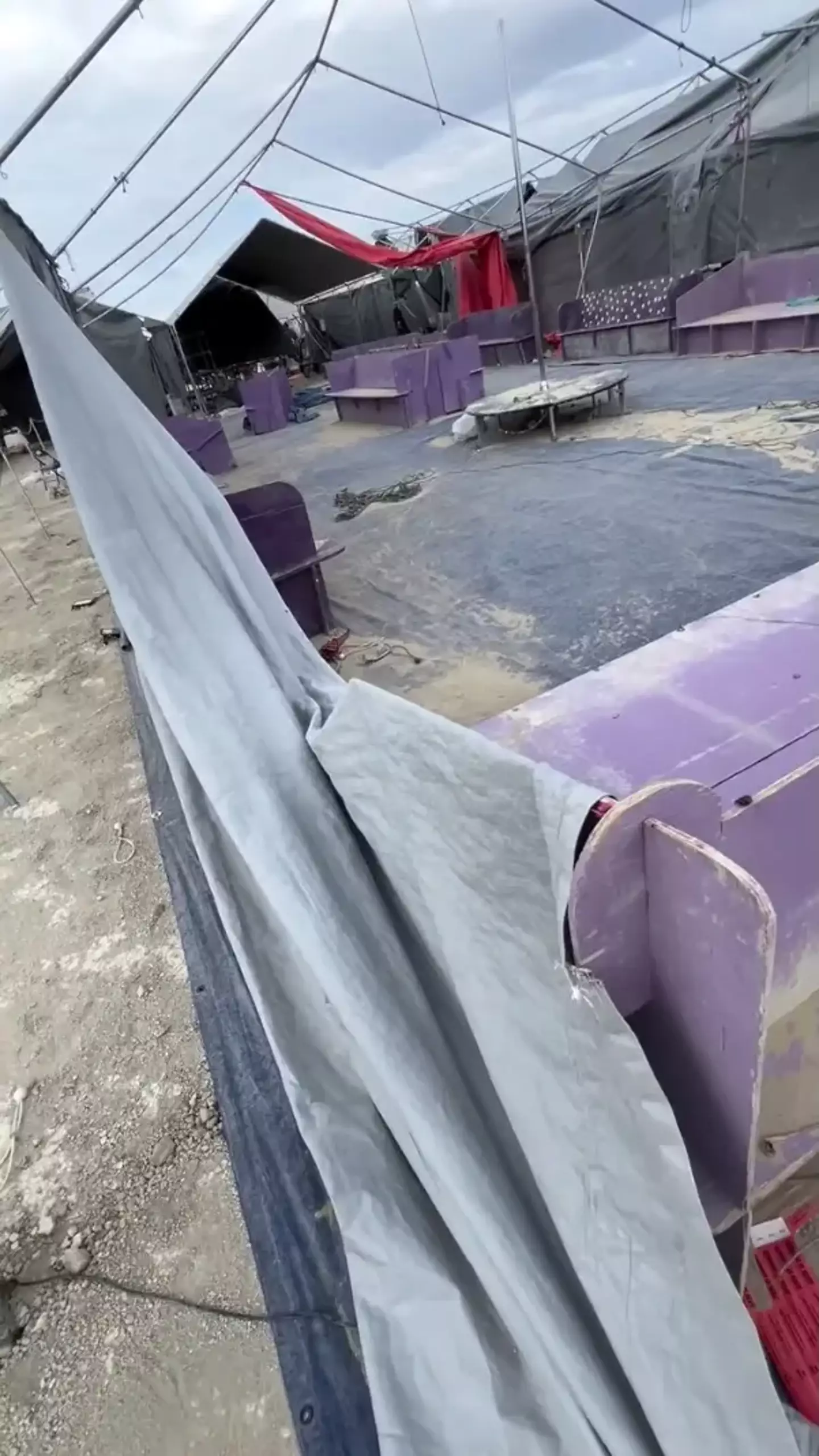 Organisers showed the remains of the Orgy Dome on social media (Instagram/@orgydome)