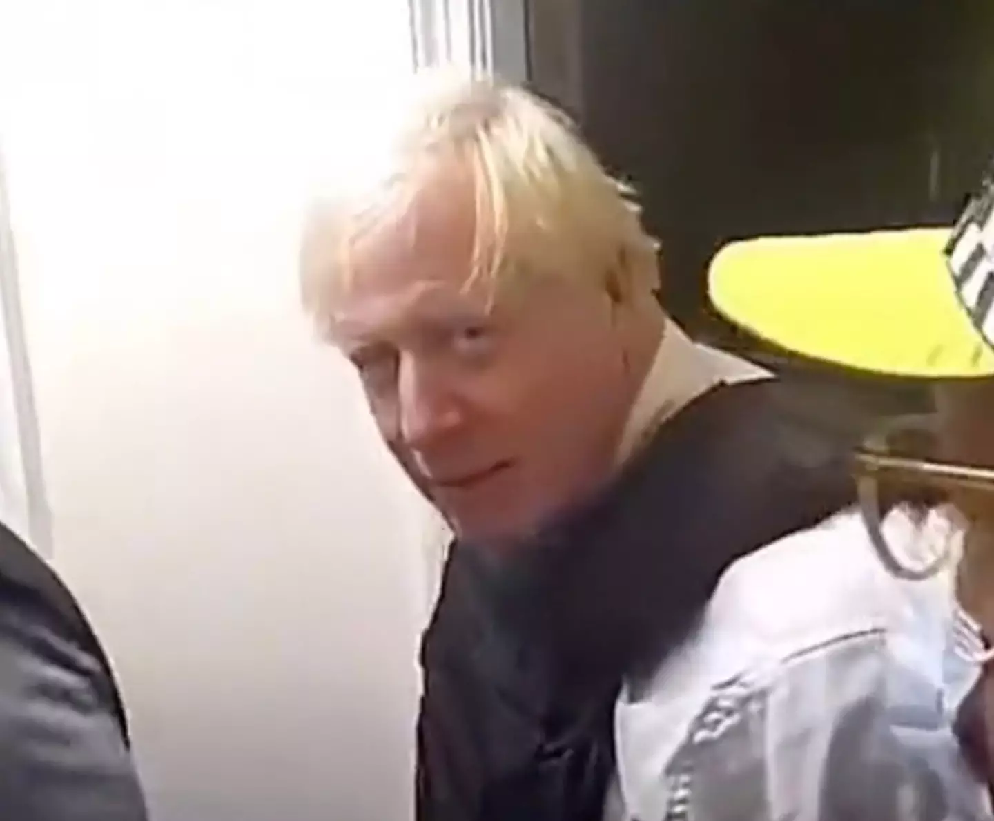 Boris Johnson joined police on a series of house raids.