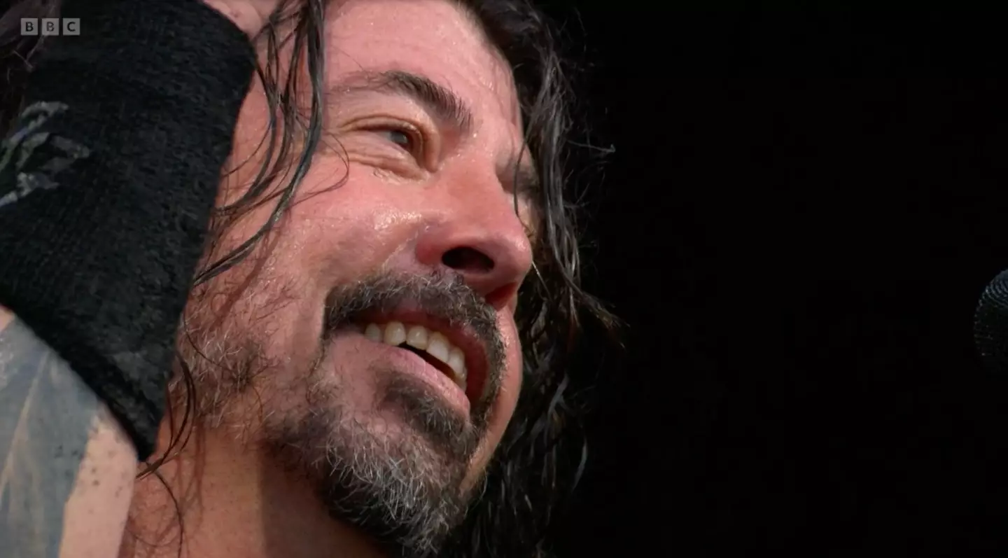 Dave Grohl seemed to get emotional at the reaction.