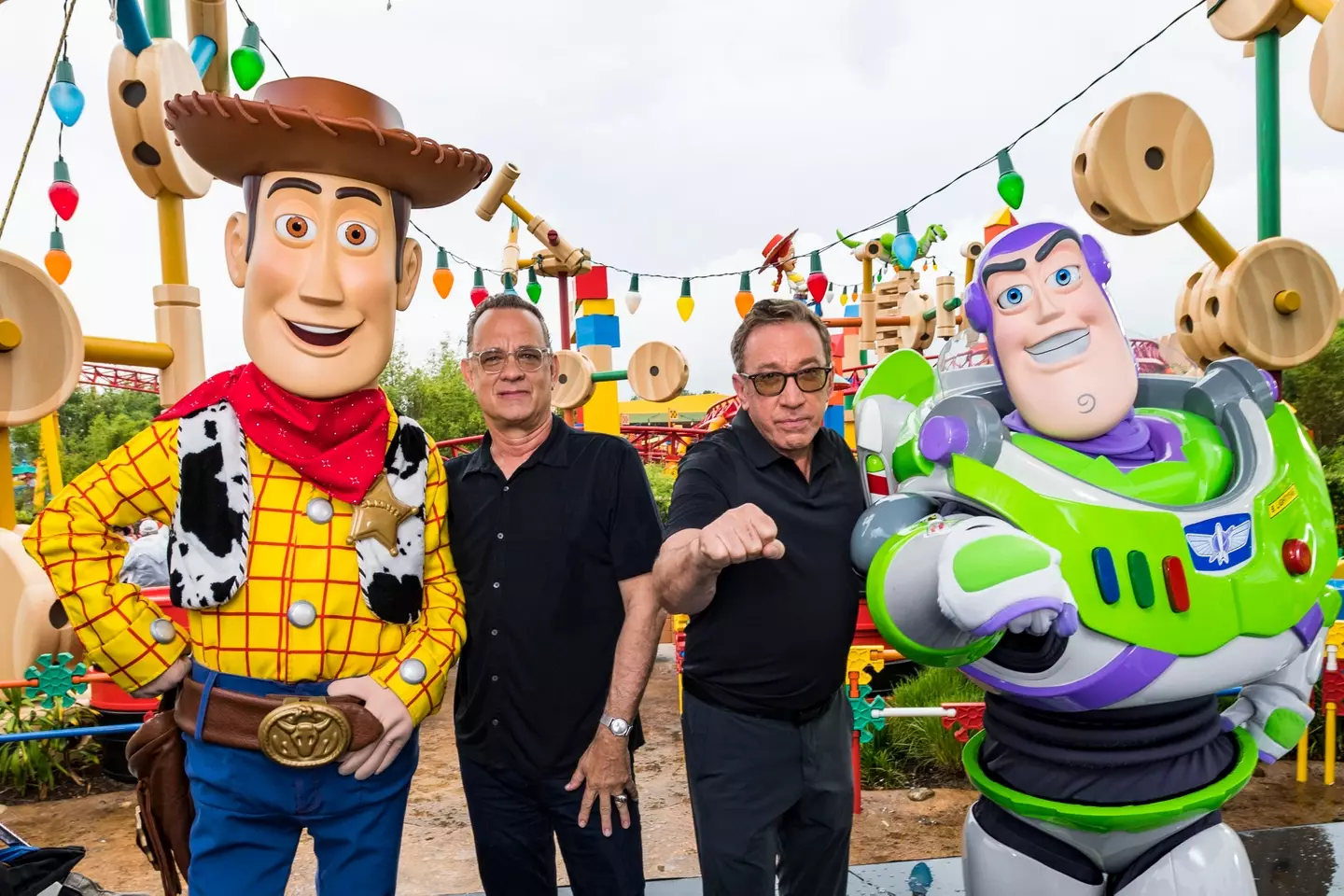 Tom Hanks and Tim Allen previously spoke of how 'emotional' recording their lines for the end of the fourth film was (Matt Stroshane/Disney Resorts via Getty Images)