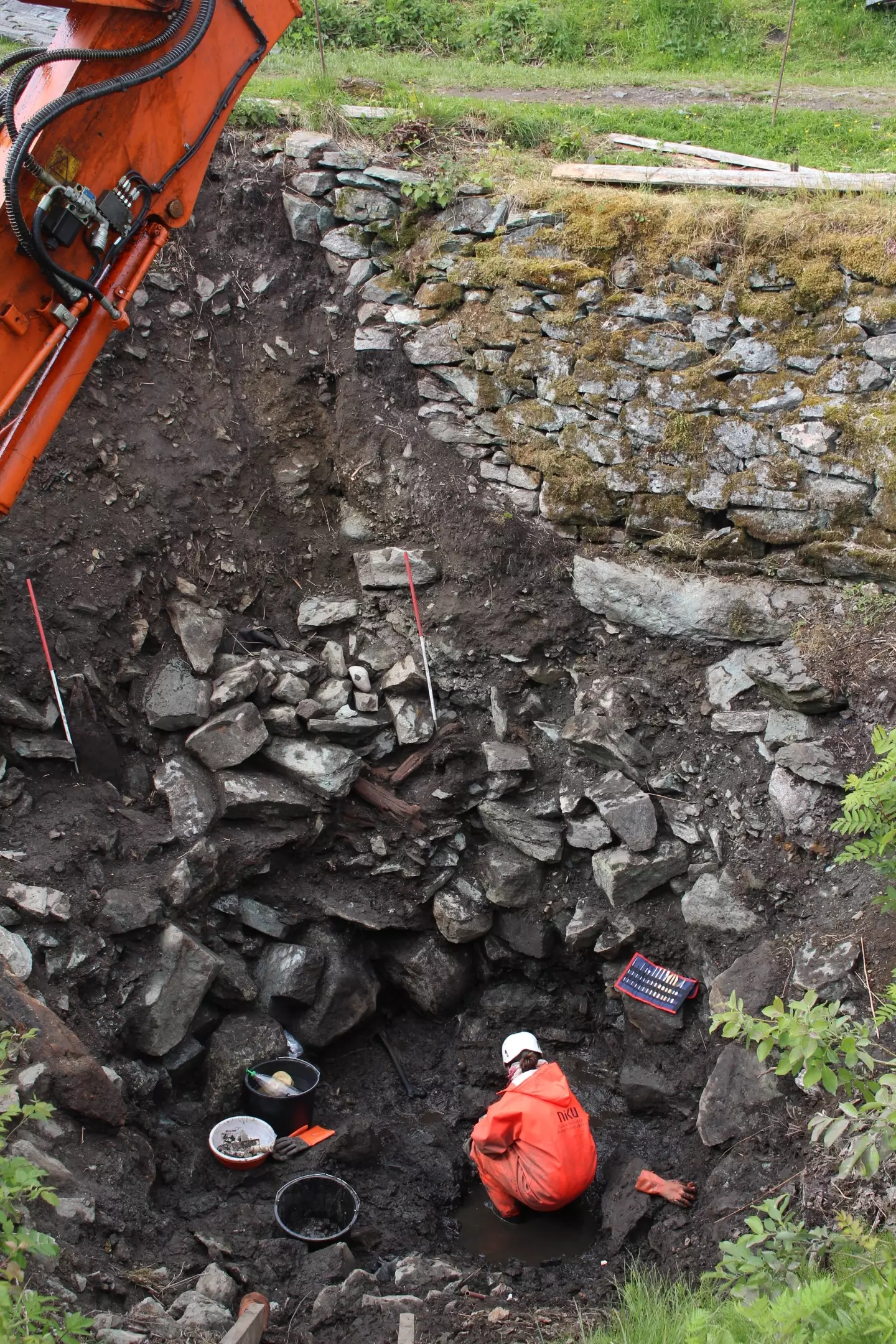 A modern excavation of the site (Åge Hojem NTNU Vitenskapsmuseet)