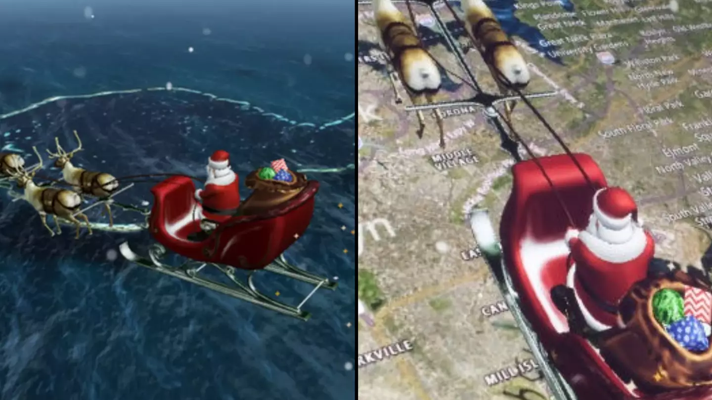 NORAD Santa tracker/CHRIS DELMAS/AFP via Getty Images