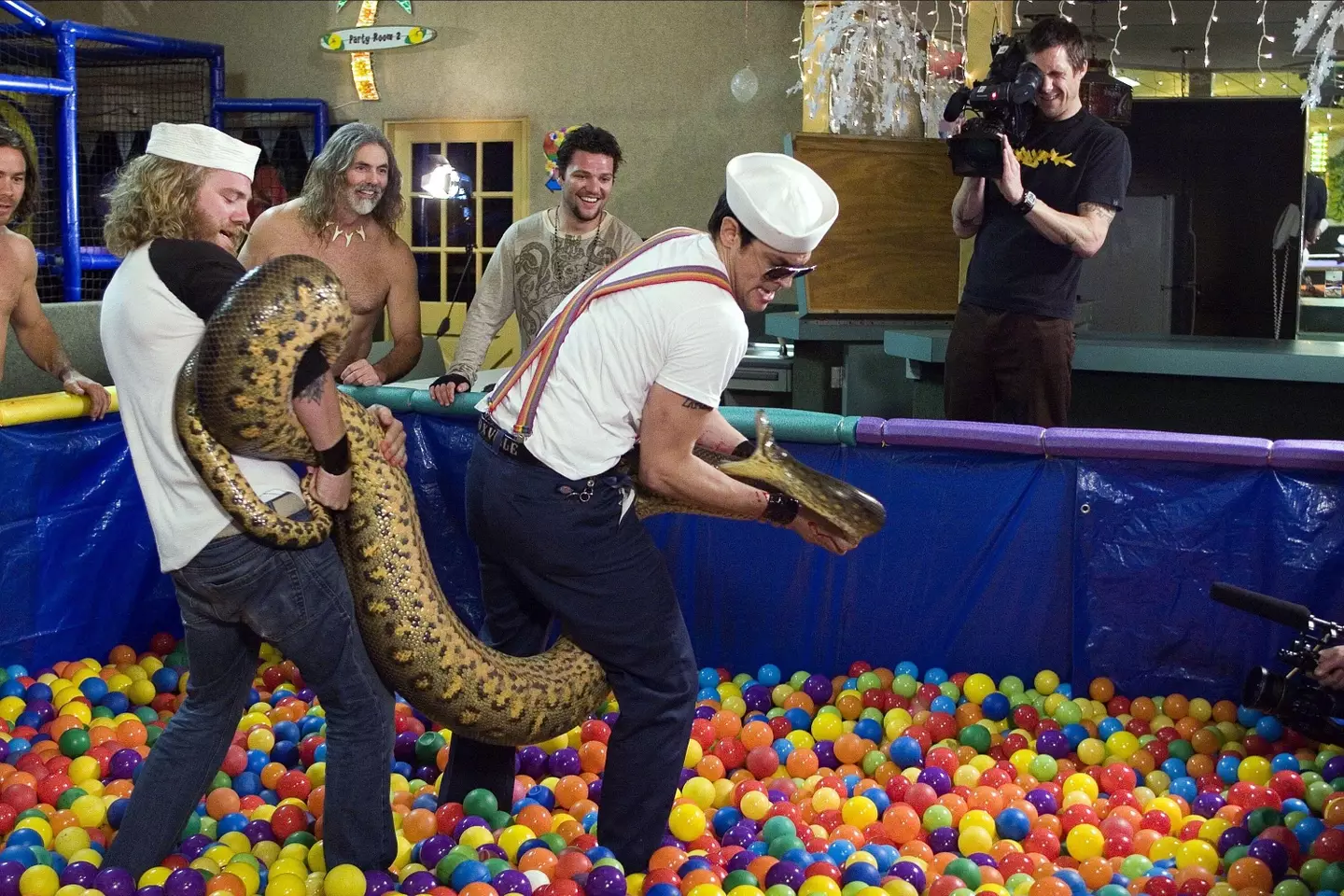 Chris Pontius and Johnny Knoxville in Jackass Number Two, 2006.