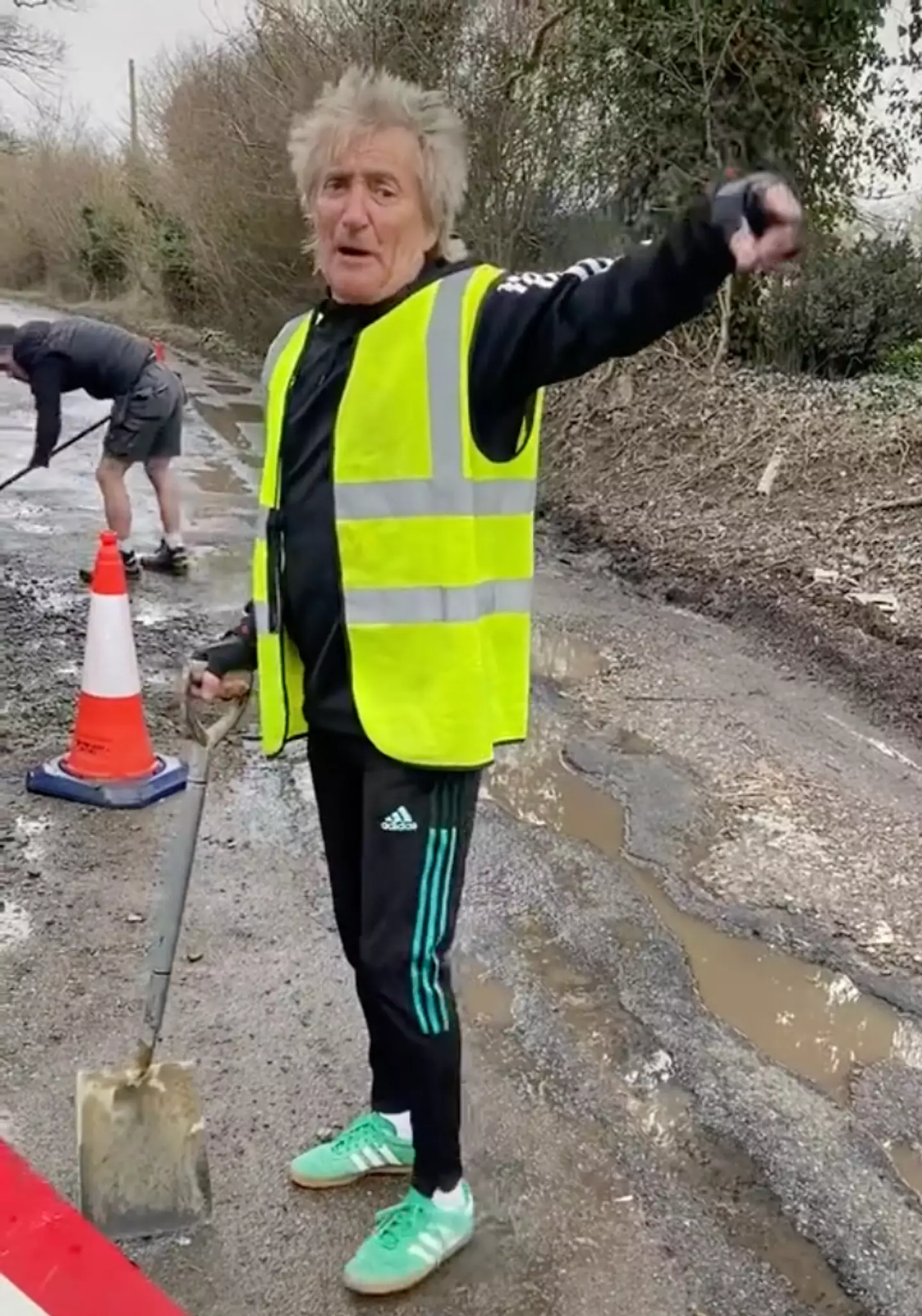 Rod complained about the state of the road.