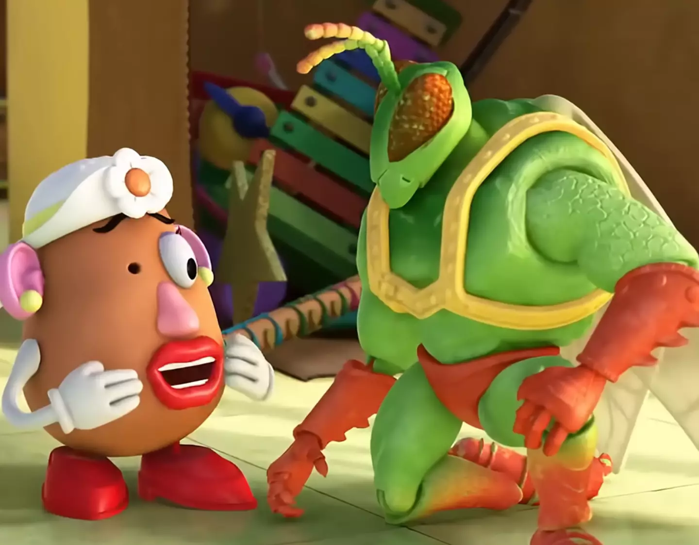 Twitch appeared in Toy Story 3 as one of Lotso's henchmen... henchtoys? (Pixar)