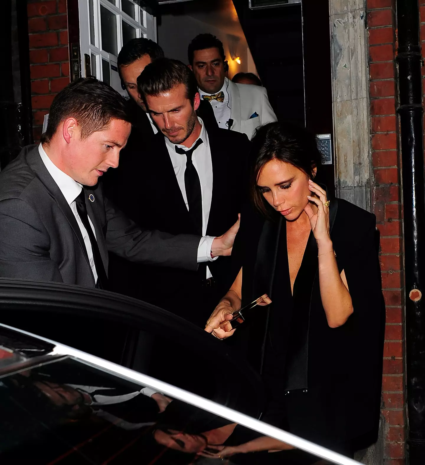 The former Marine seen with the Beckhams in 2013 (HKGC/FilmMagic)