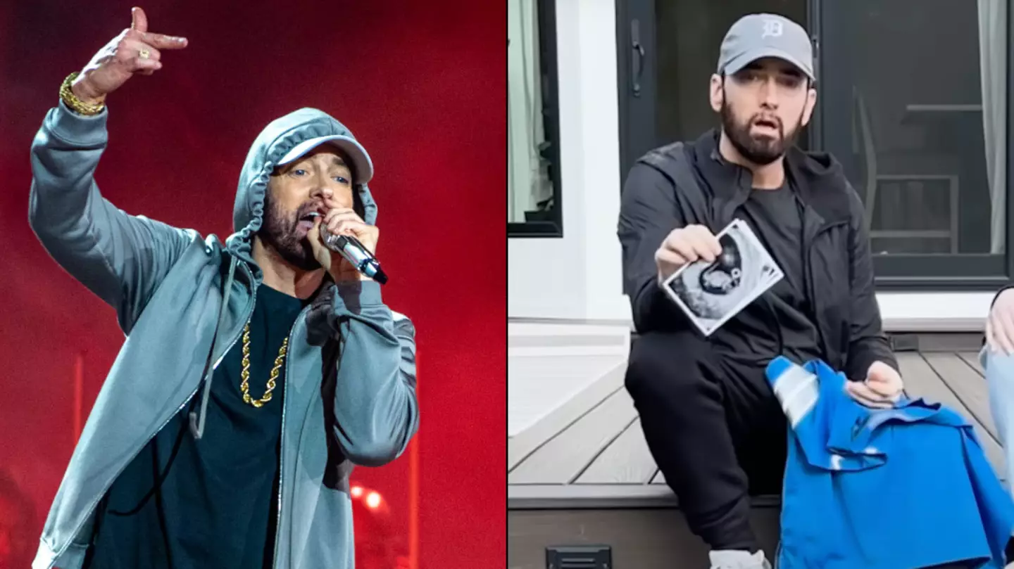 Eminem fans watch him cry 'for the first time' after being told he's becoming a grandad in emotional new video