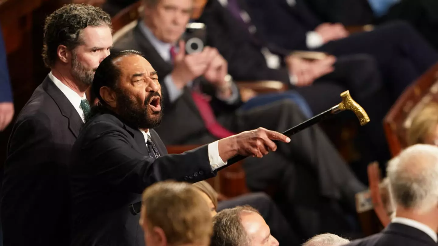 What lawmaker said before heckling caused him to be thrown out from Trump's speech to Congress