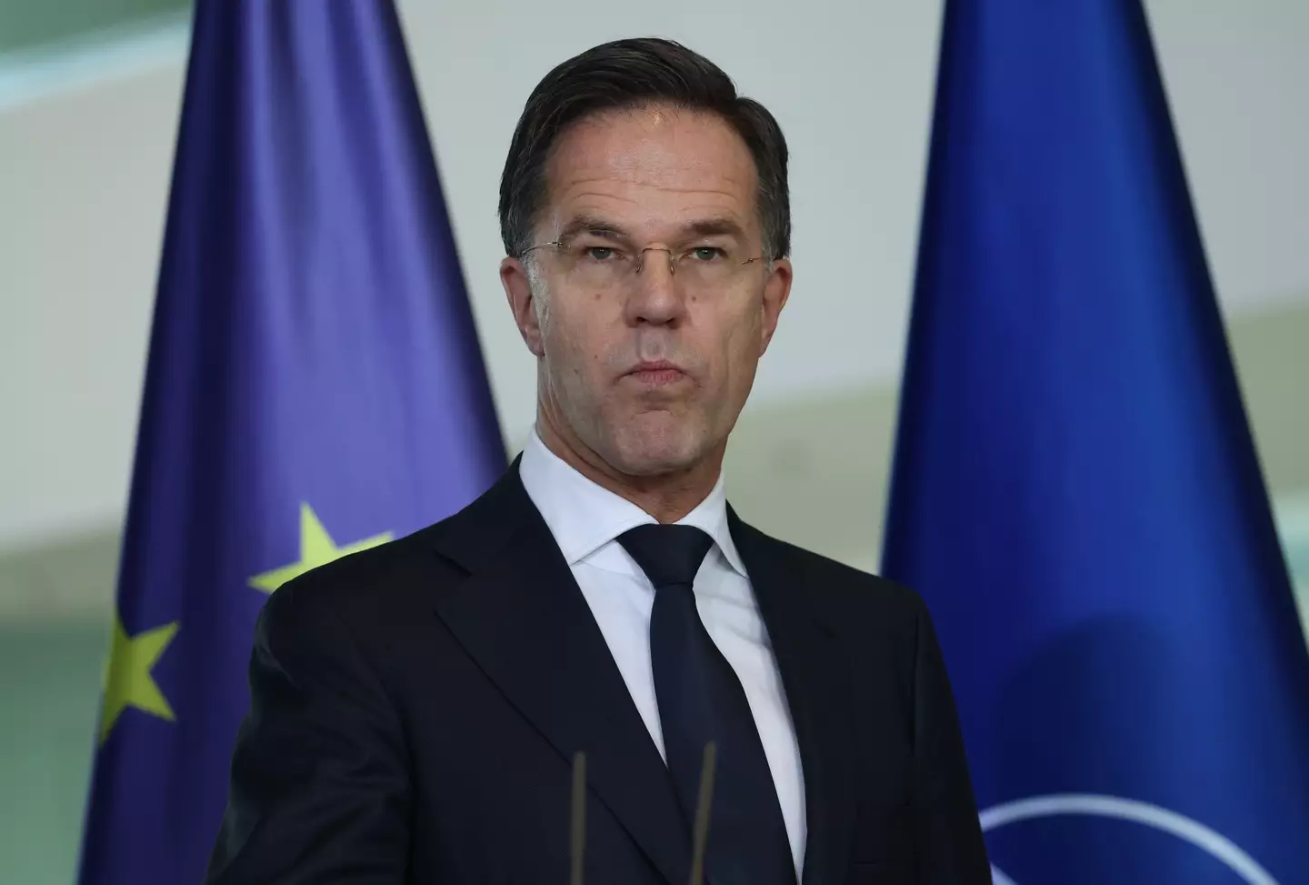 Rutte spoke in Berlin today (Sean Gallup/Getty Images)