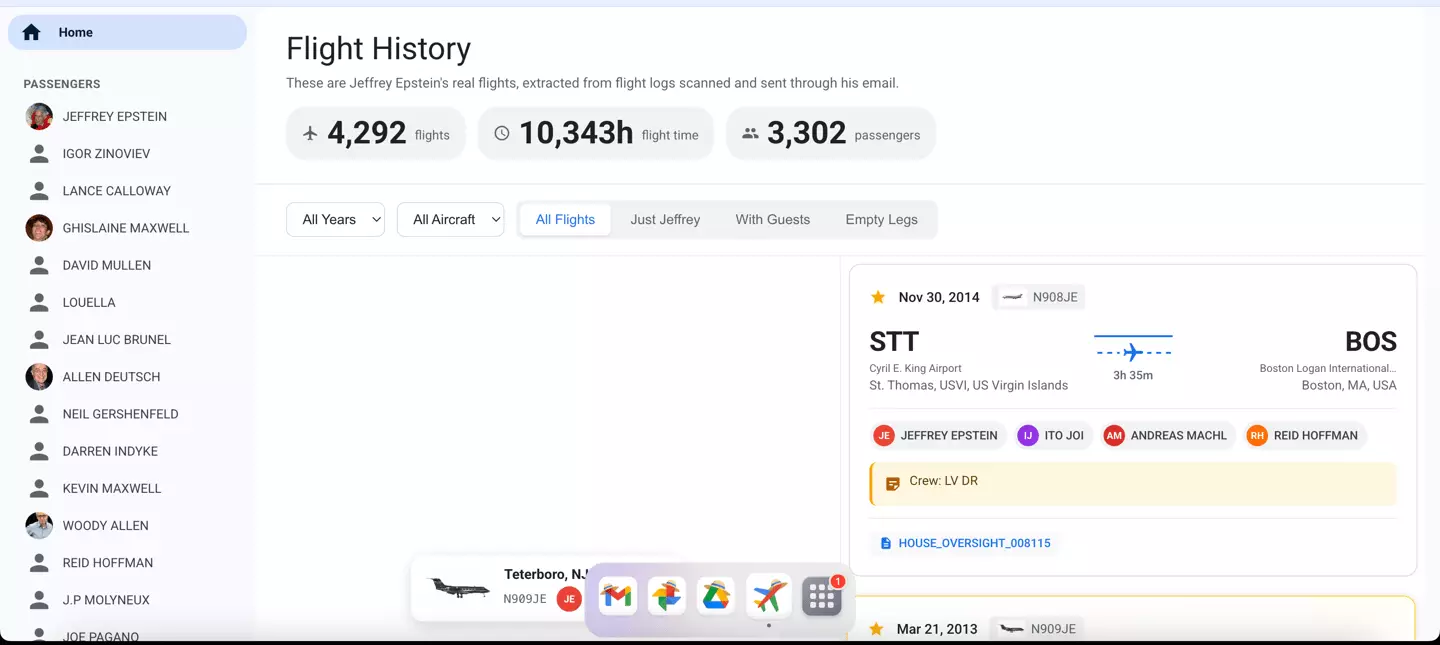 JFlight shows his flight logs (JFlight)