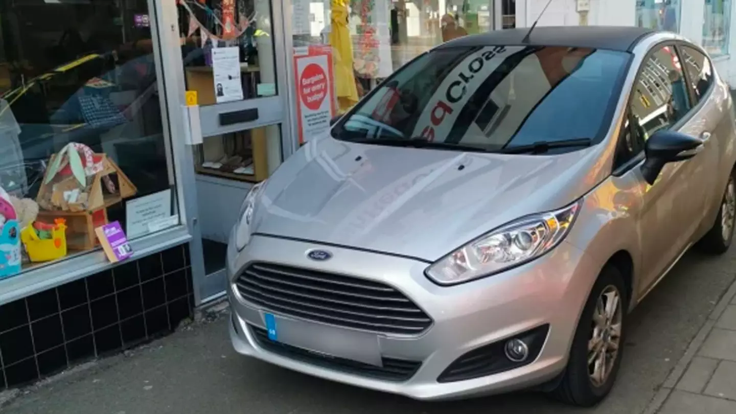 Charity Shop Has To Close After Driver Parks Car Right Outside Front Door