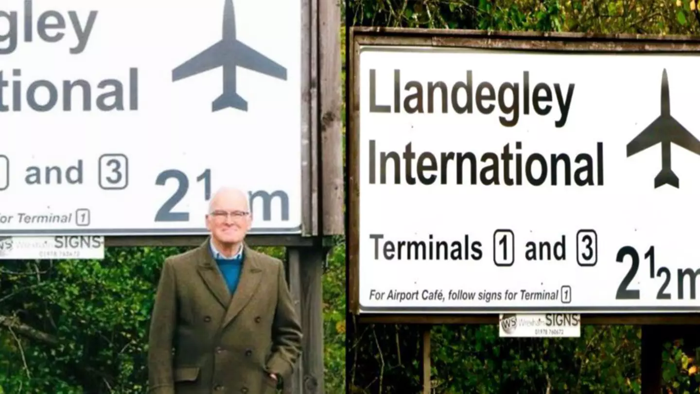 Man ends 20-year airport sign prank that cost him £25K