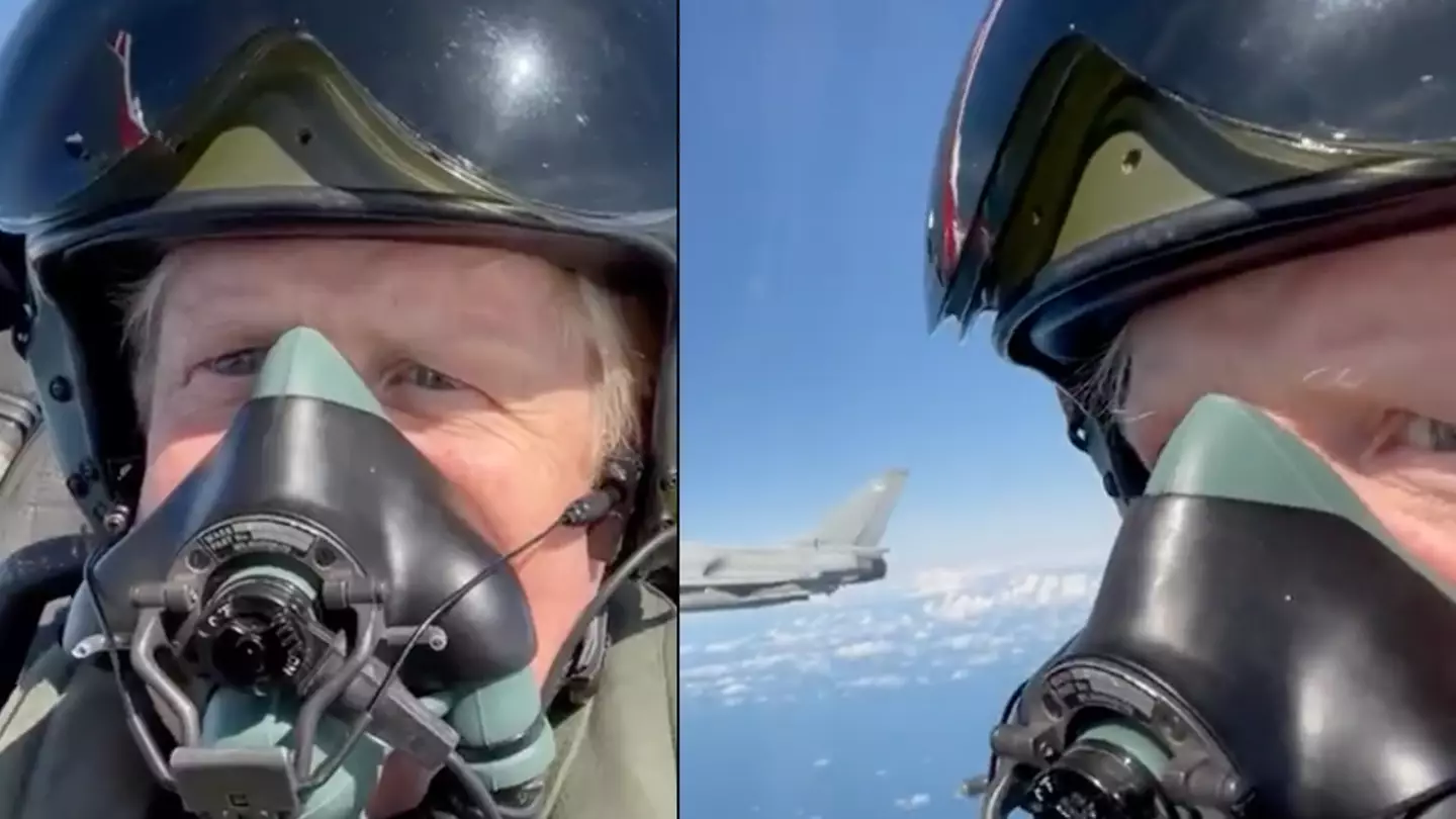 Boris Johnson Goes Full Top Gun As He Rides In Fighter Jet