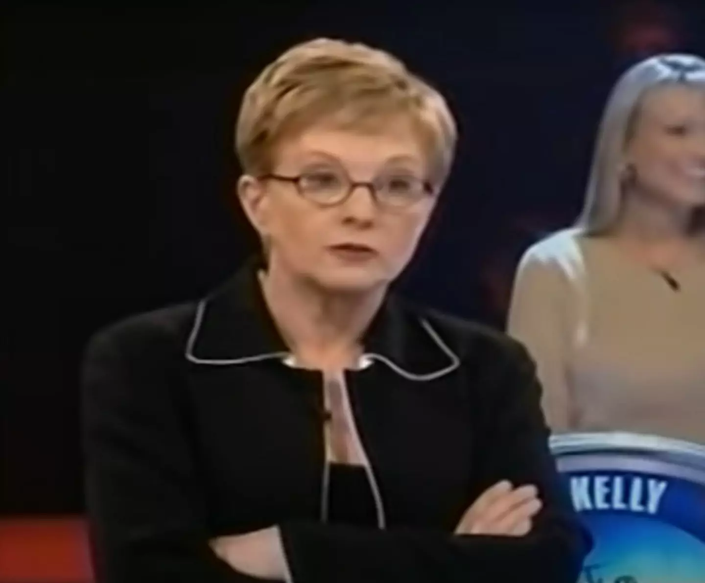 Anne Robinson was left at a loss during a war of words with a contestant.