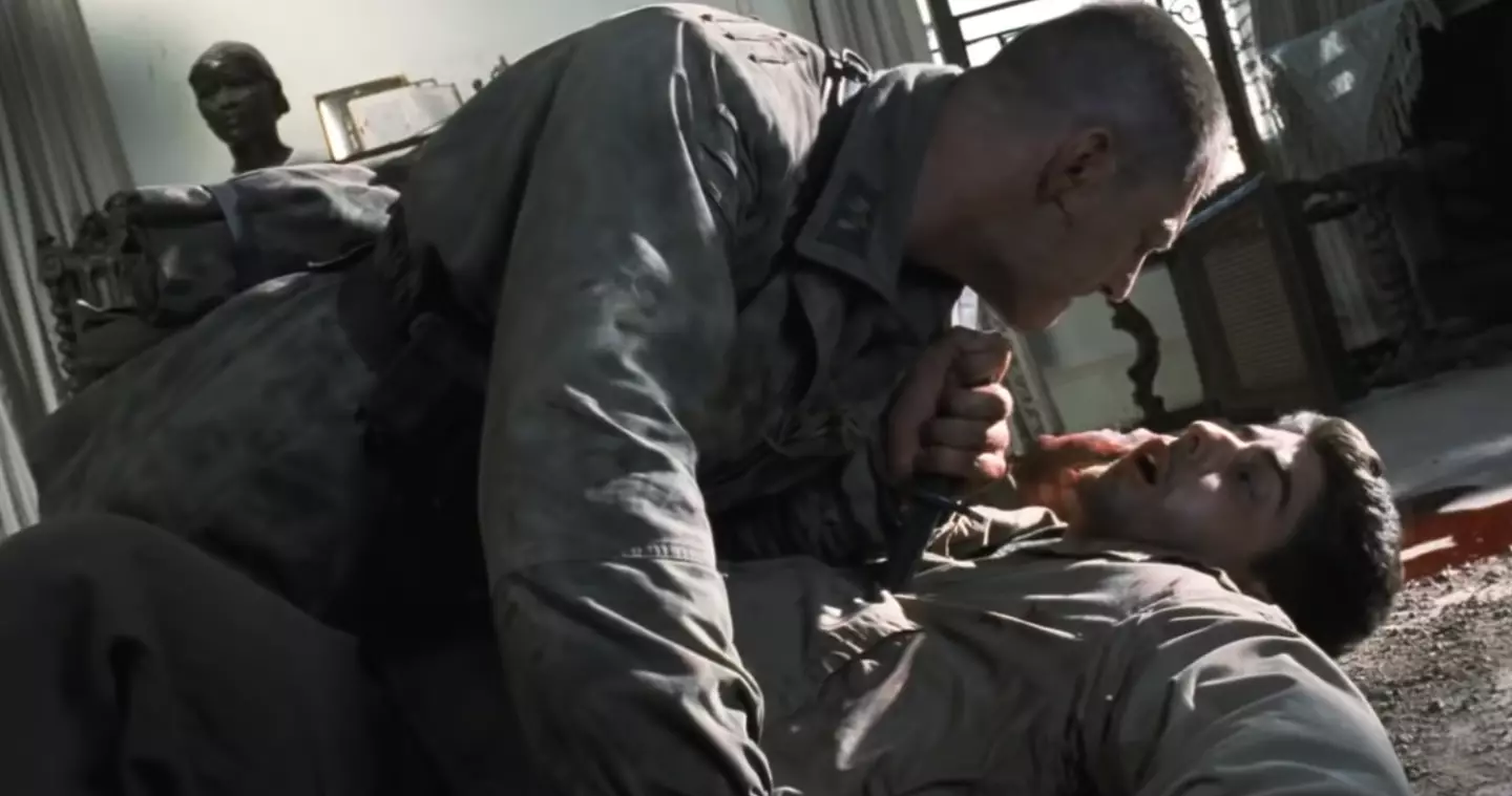 Mellish was overpowered by the SS soldier.