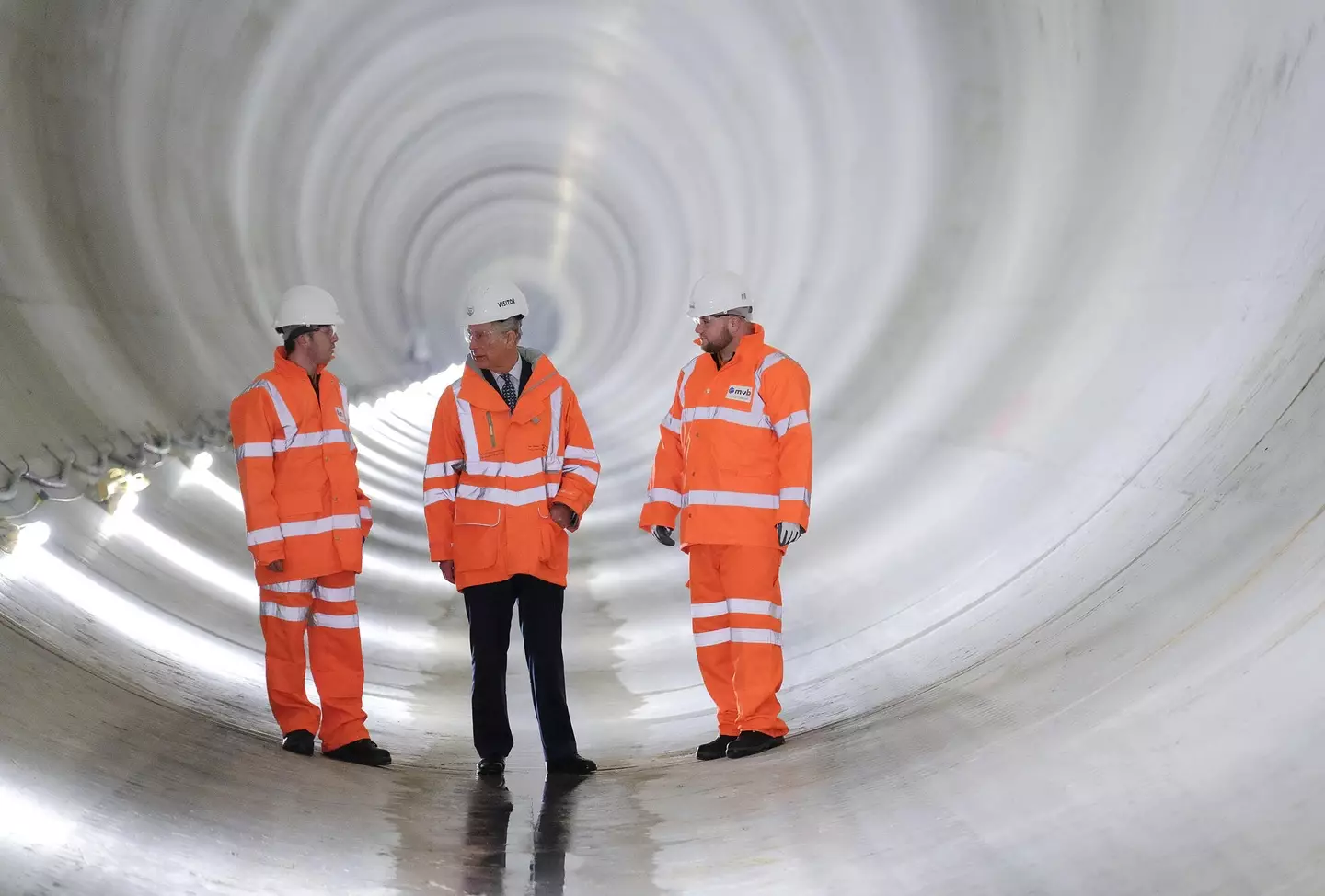 King Charles III at the tunnel in 2015.