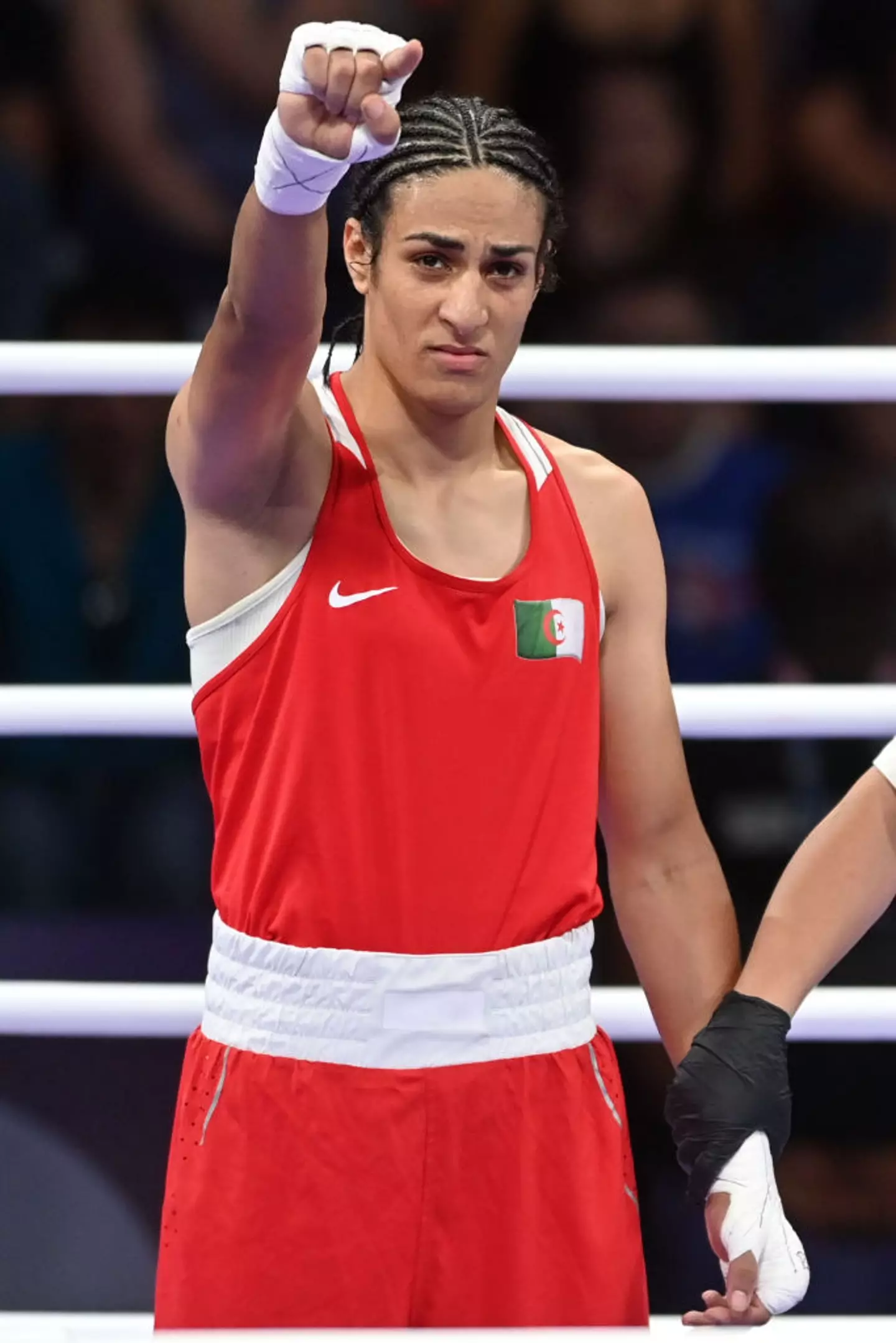 Khelif has faced a number of accusations about her gender and identity online. (Richard Pelham/Getty Images)