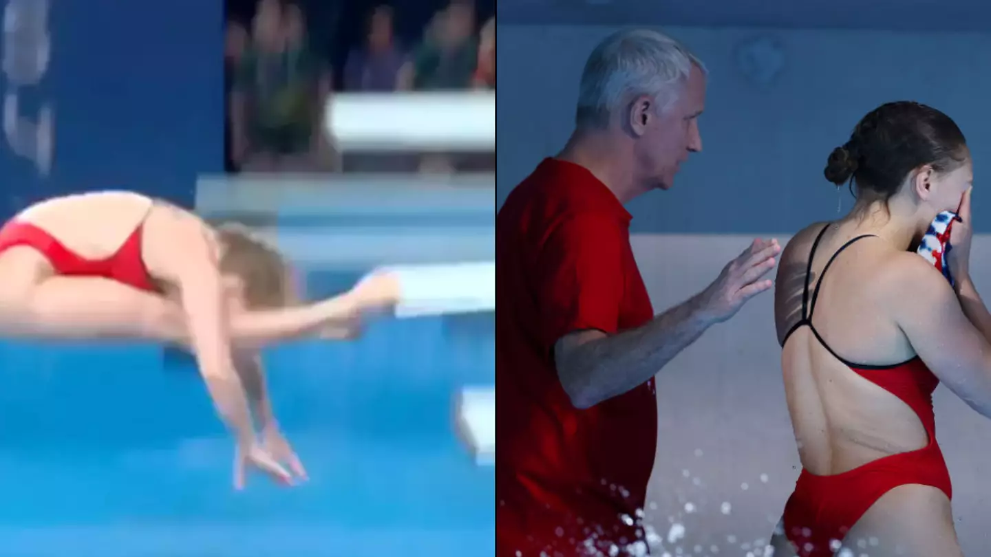 Olympic diver who scored zero after colliding with board on way down issues heartbreaking response to incident