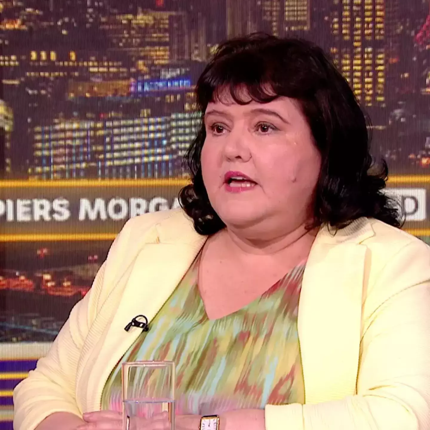 Fiona Harvey said the series was 'not a true story'. (YouTube/Piers Morgan Uncensored)