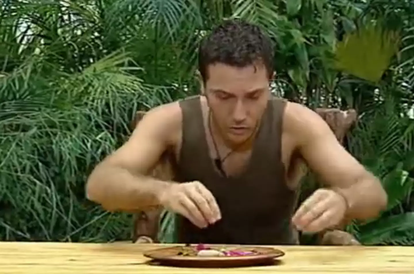 Gino wasn't too happy with the food on offer (ITV)