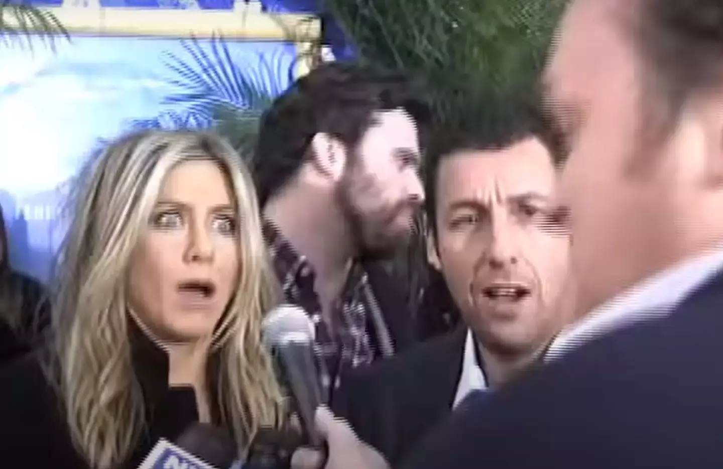 Aniston was shocked when Blanks stood up (YouTube/bradblanks)