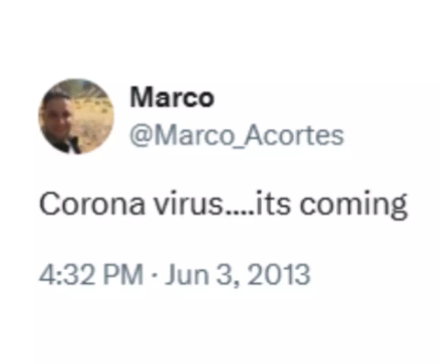 Are these the words of a time traveller? (X/@Marco_Acortes)