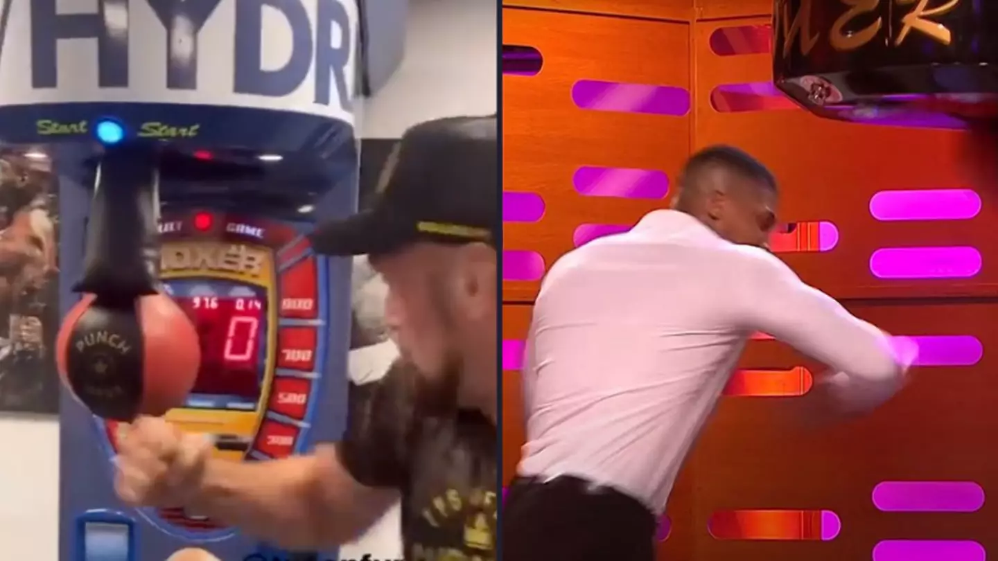 Tyson Fury breaks punch machine record as he beats Anthony Joshua's high score