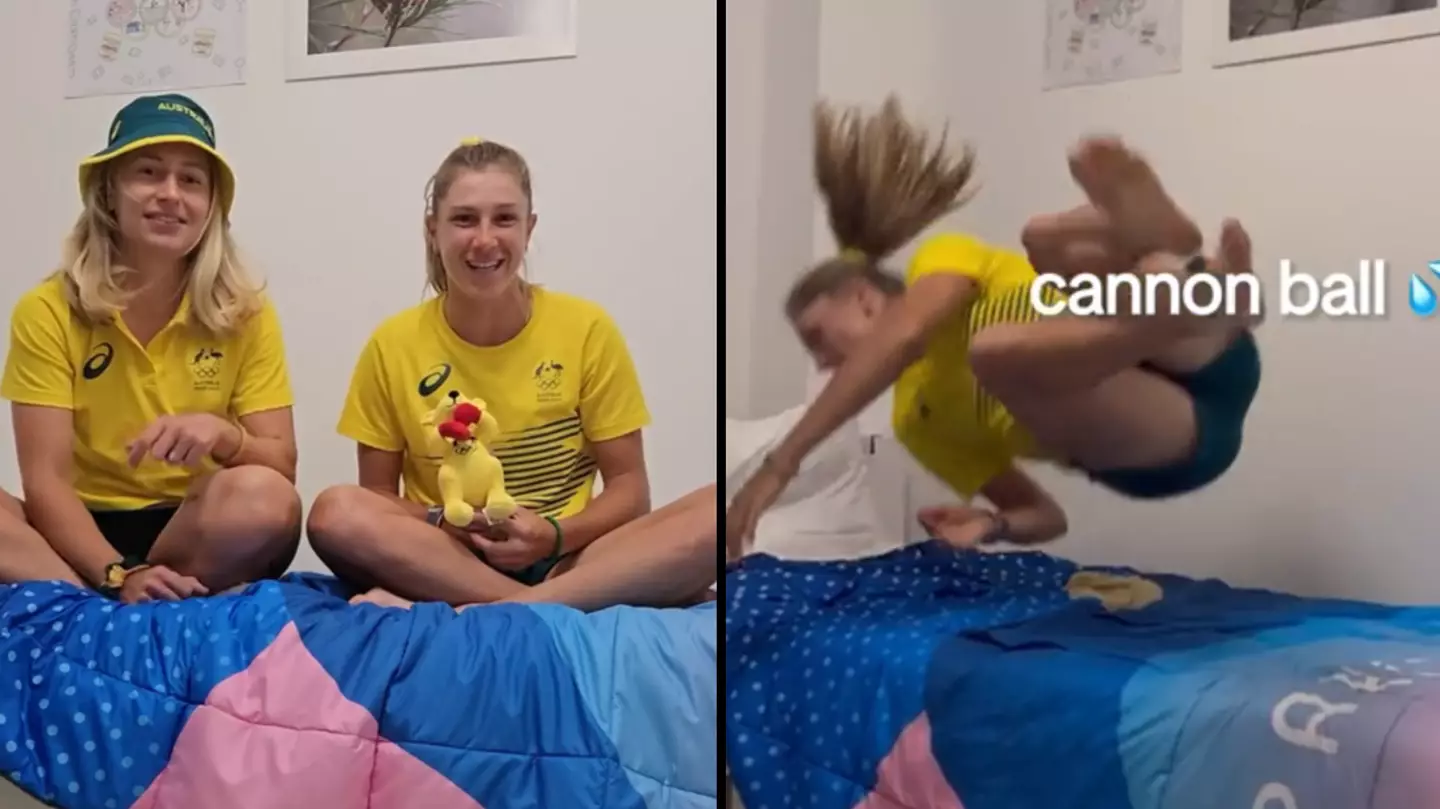 Paris Olympics athletes test ‘anti-sex’ cardboard beds to see if they’ll fall apart