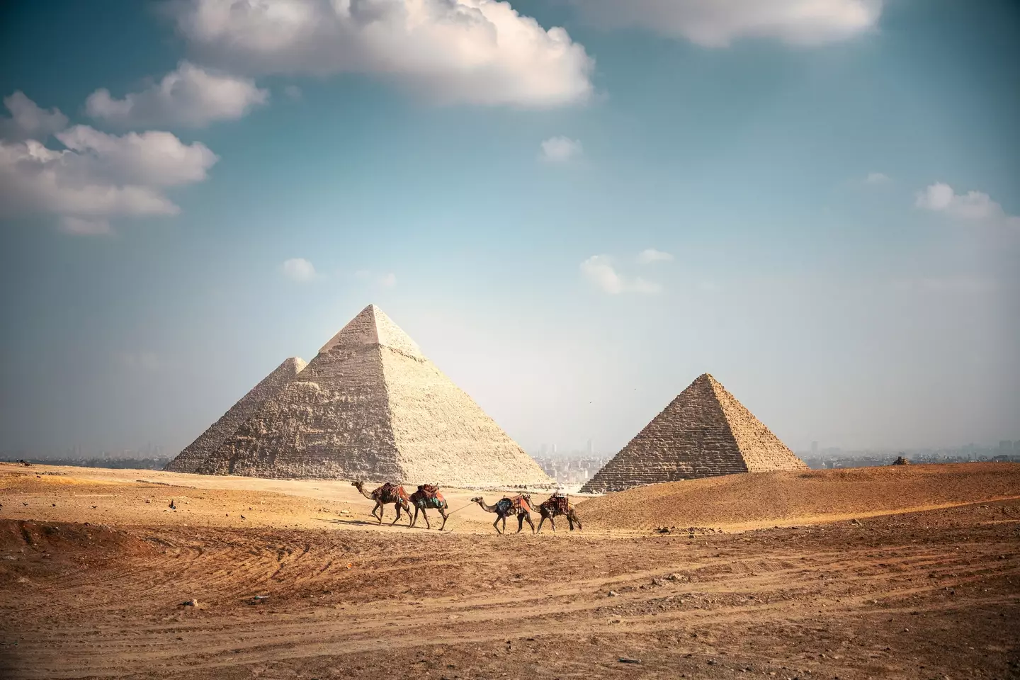 Italian scientists have used radar imaging to discover a underground complex beneath Egypt’s Giza pyramids (Getty Stock Images)