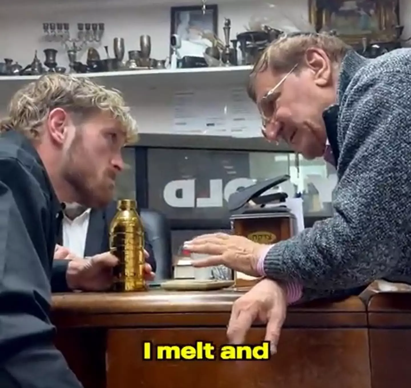 The pawnbroker didn't offer Logan Paul anywhere near as much as he wanted for the gold bottle.