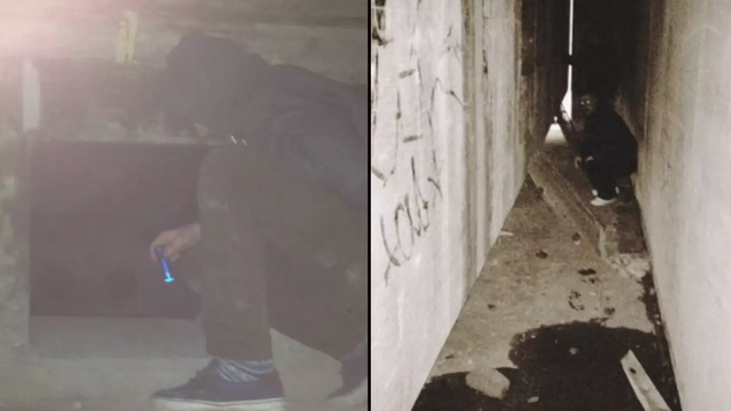 Urban Explorer's Eerie Finds In Tunnel Above Road Make Him Run For His Life