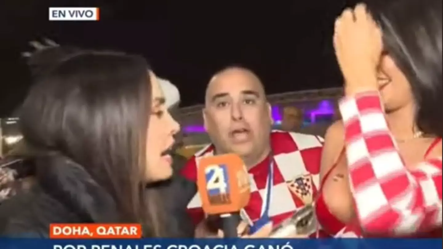 The man interrupted the interview just to say he was from Croatia.