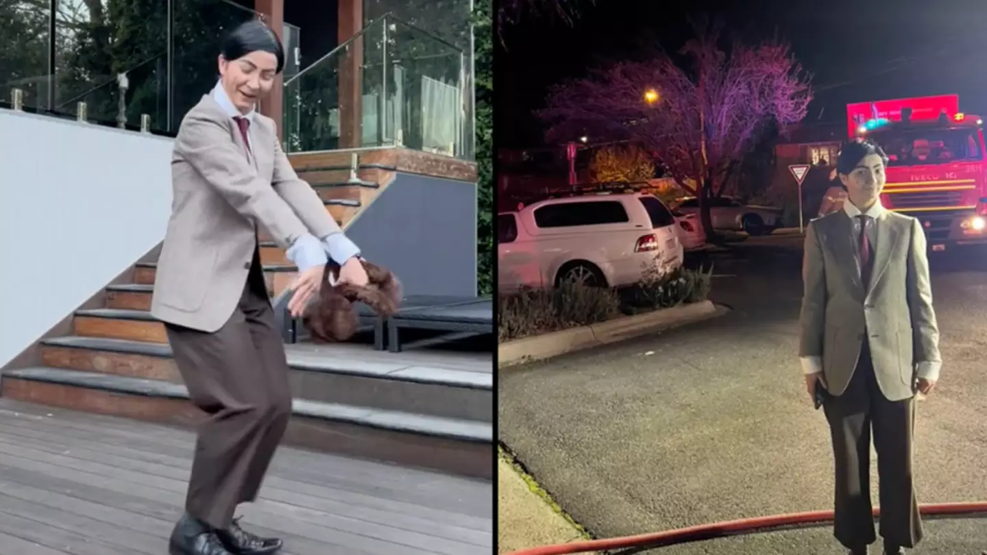 Woman goes to party dressed as Mr Bean and ends up in one of most chaotic videos you've ever seen