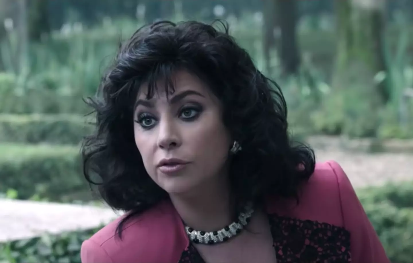 Lady Gaga says she had a sex scene with Salma Hayek in House of Gucci.