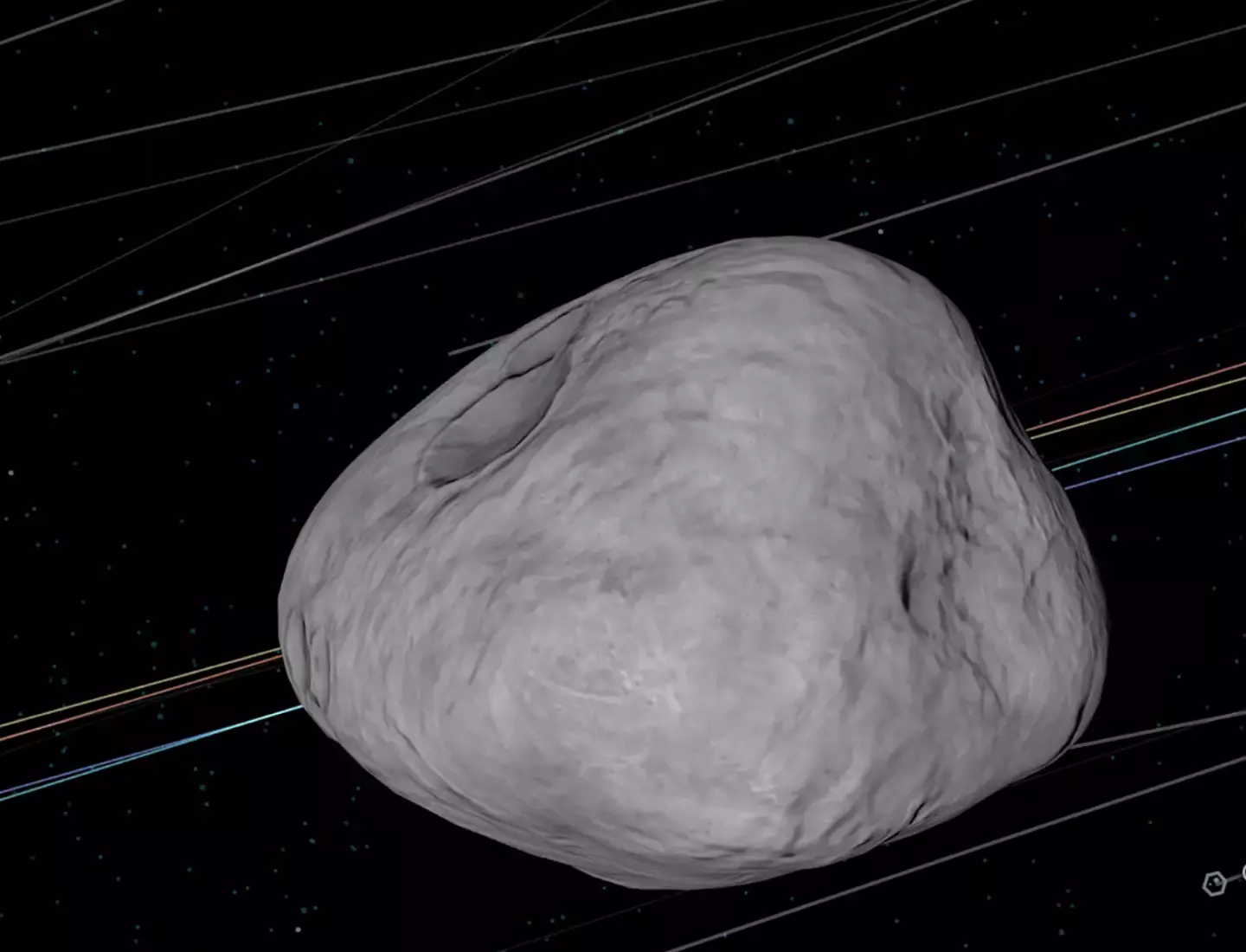 The asteroid is predicted to be around 40m to 100m wide (NASA/Eyes On)
