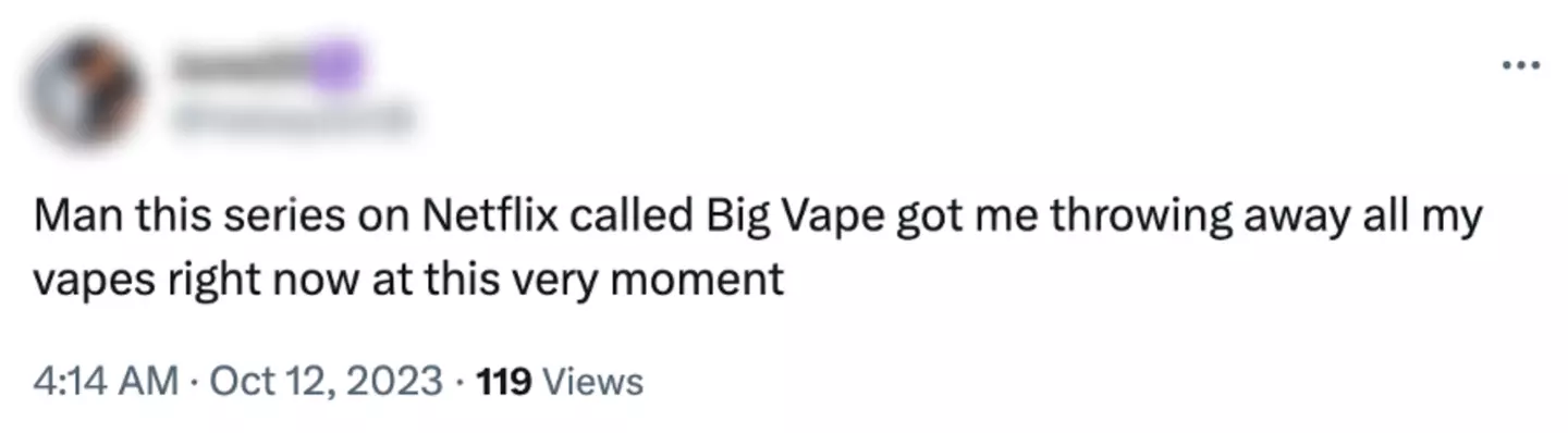 Viewers have vowed to get rid of their e-cigs after watching the new release.