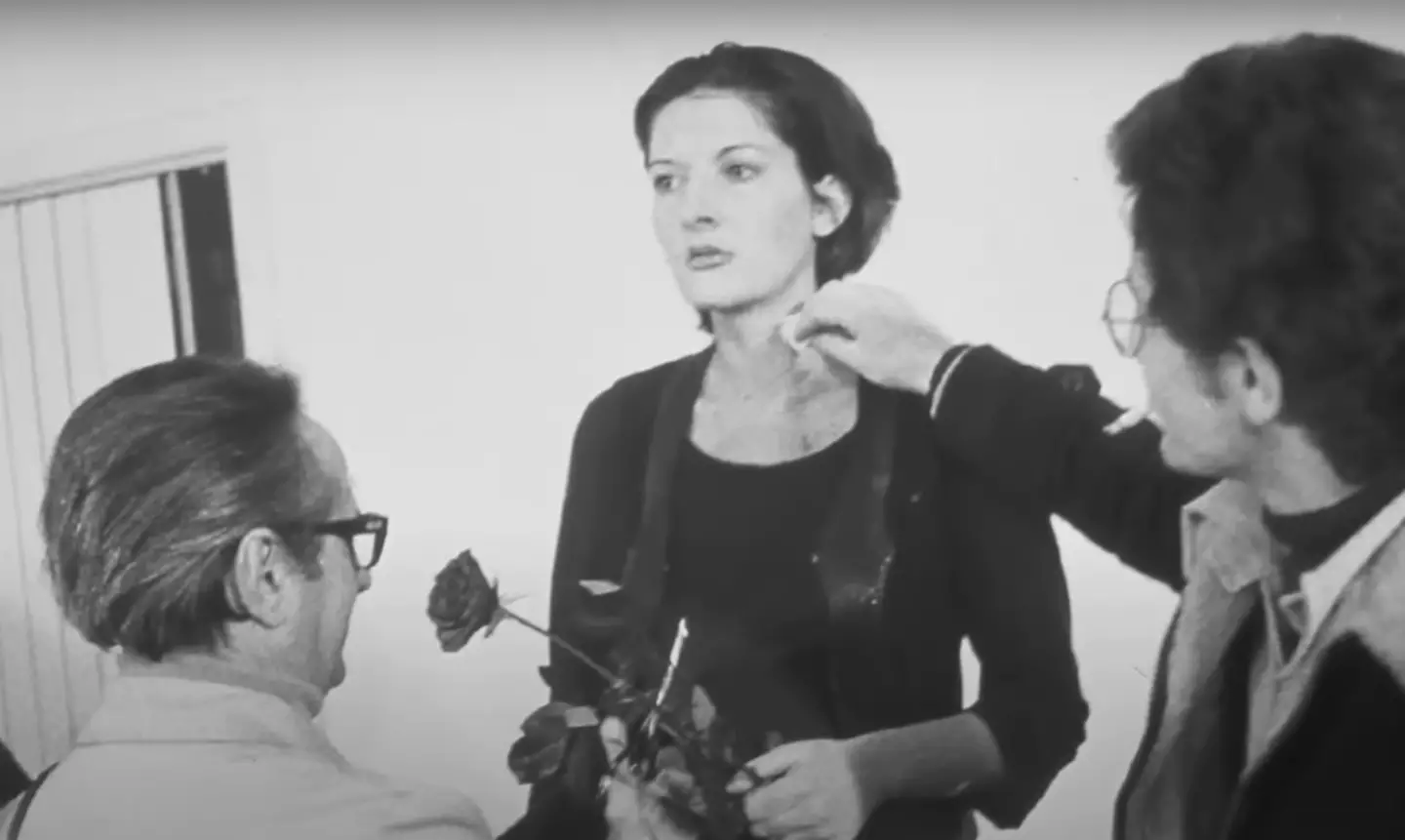 During Marina Abramović's 'Rhythm 0,' she allowed the public to do whatever they wanted to her without any consequences (Marina Abramović Institute/YouTube)