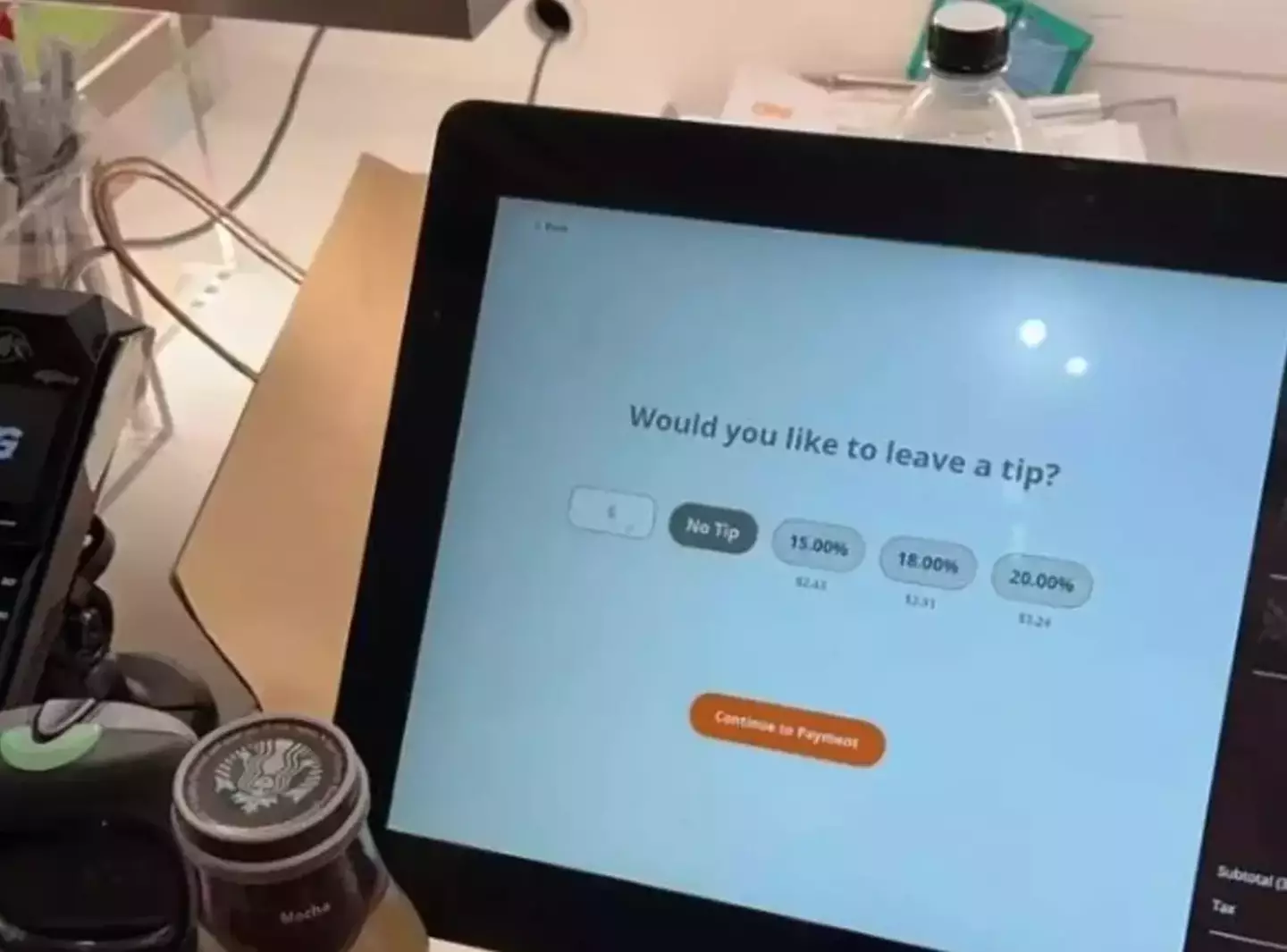 The internet was left scratching their heads earlier this year when a self-checkout prompted a shopper to leave a tip.