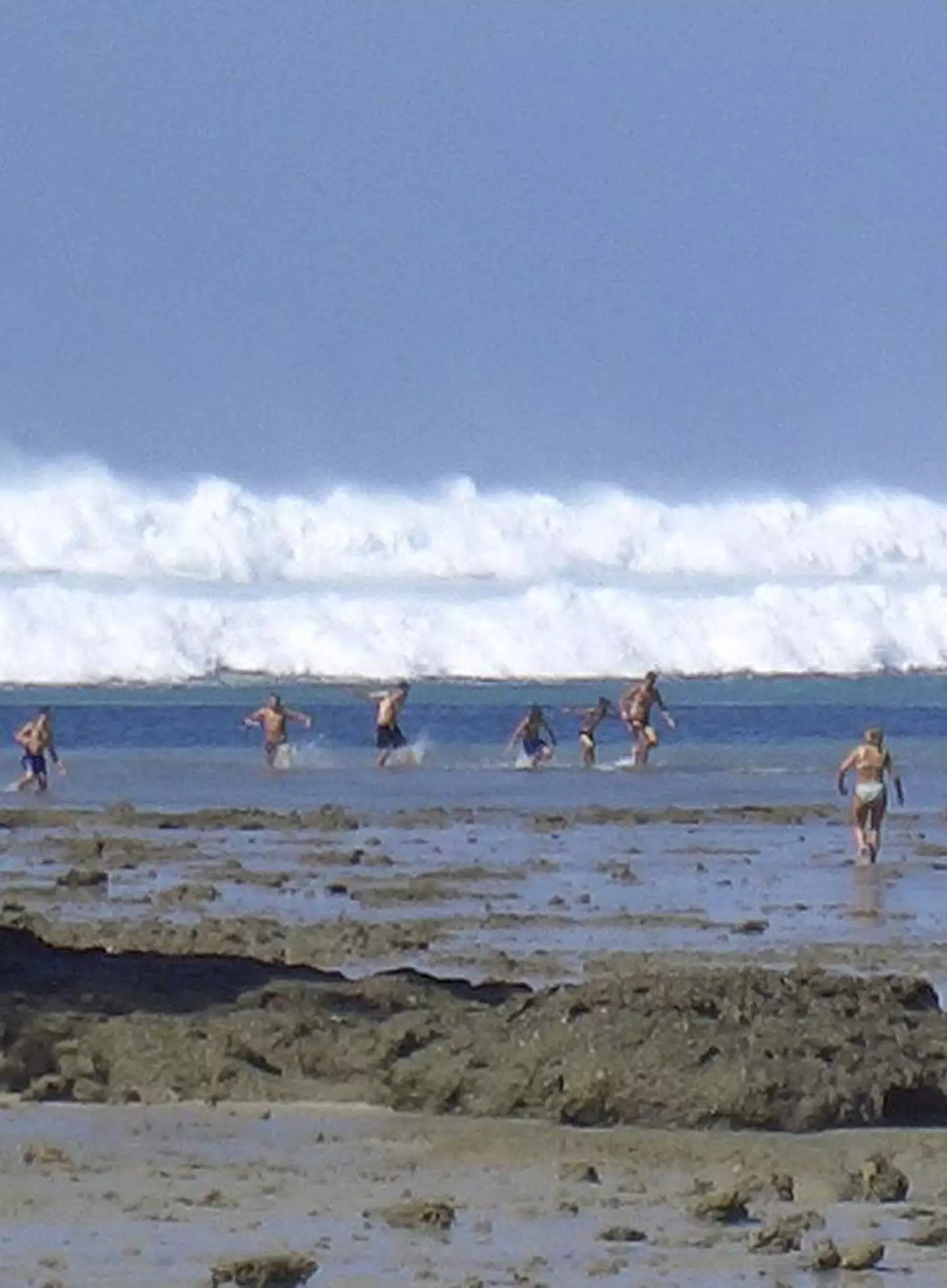 Some people were able to get pictures of the oncoming tsunami (AFP via Getty Images)