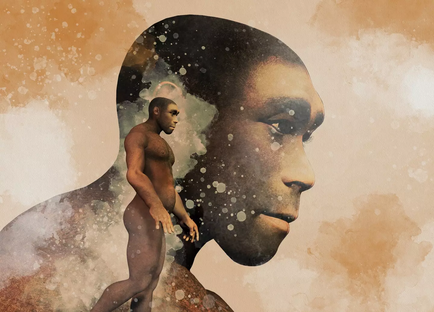 Concept image of what a Neanderthal looked like (Getty Stock Image)