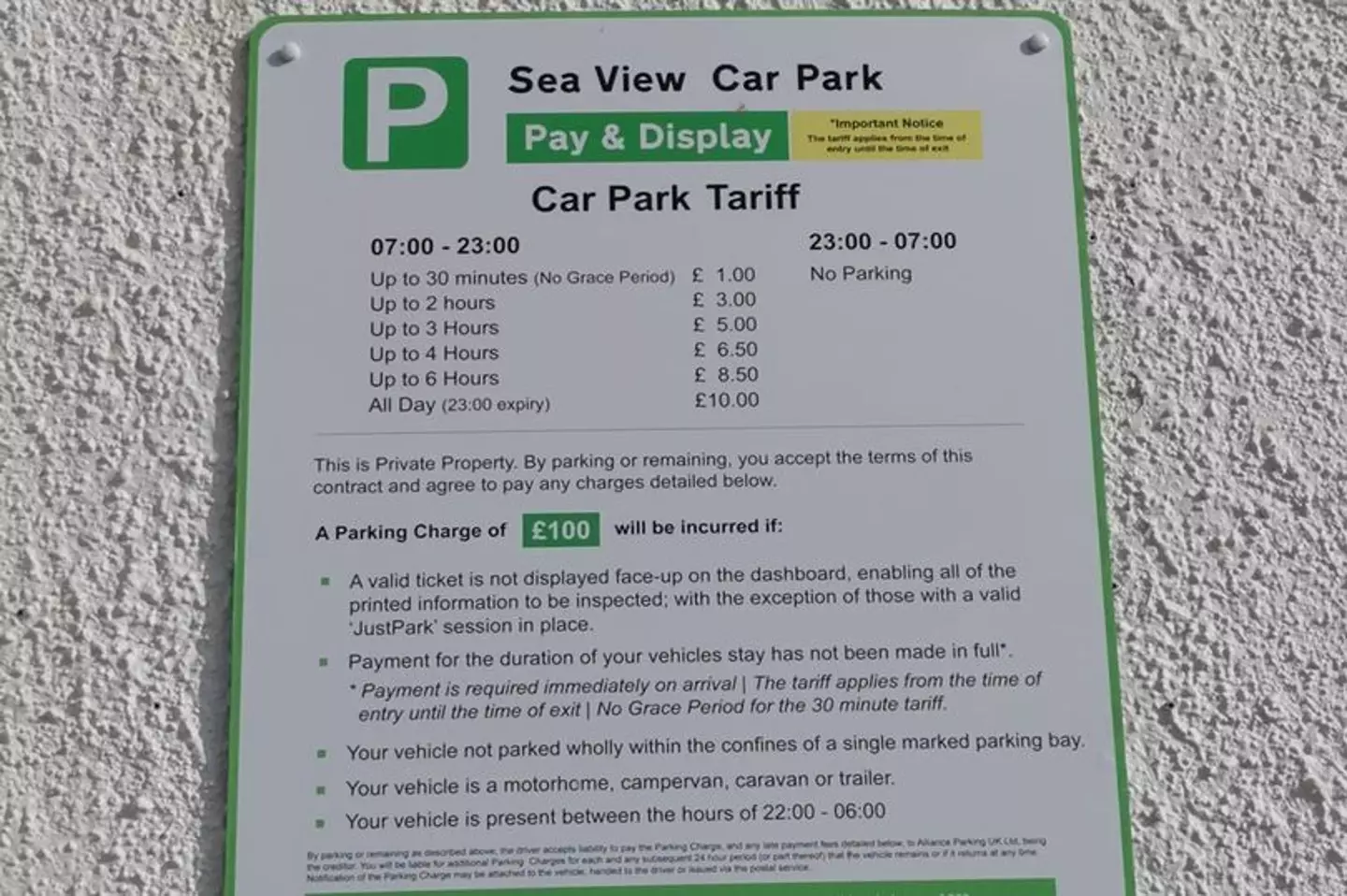 Locals have been left confused by the car park's new rules.