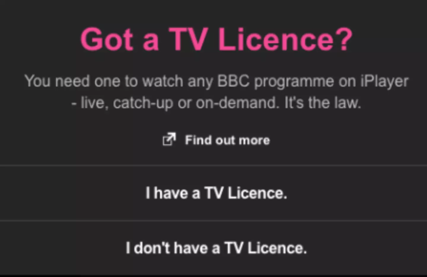 Some people are exempt for needing a licence.