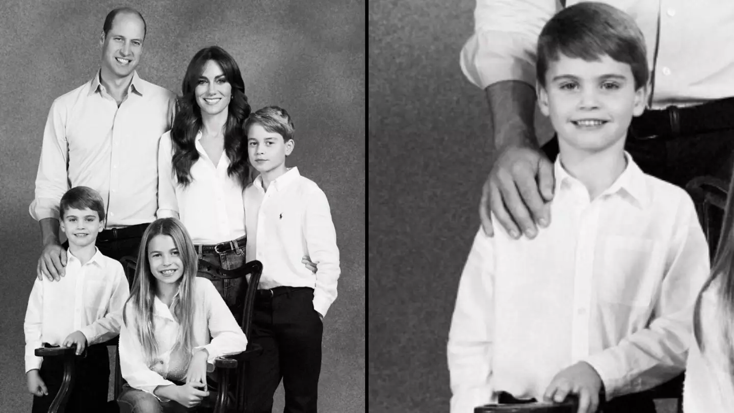 People confused as Prince Louis is spotted ‘missing a finger’ in Christmas photo
