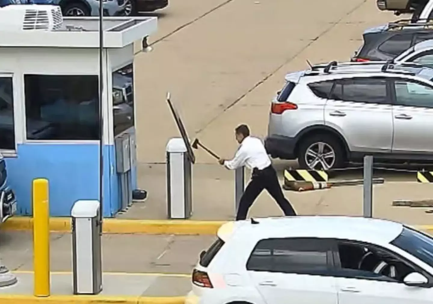 He hit the barrier more than 20 times.