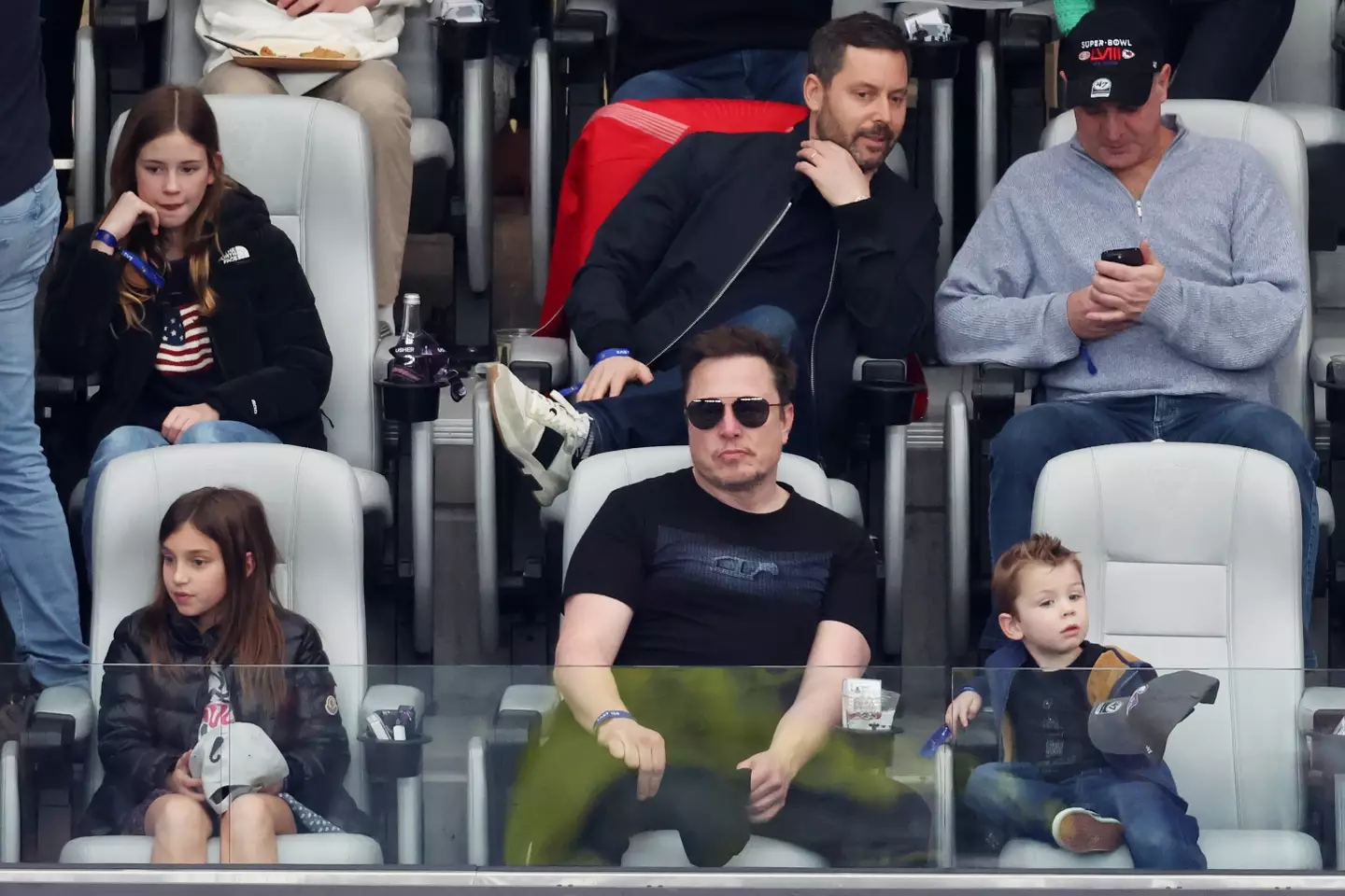 Musk watched from a suite last year. (Rob Carr/Getty Images)
