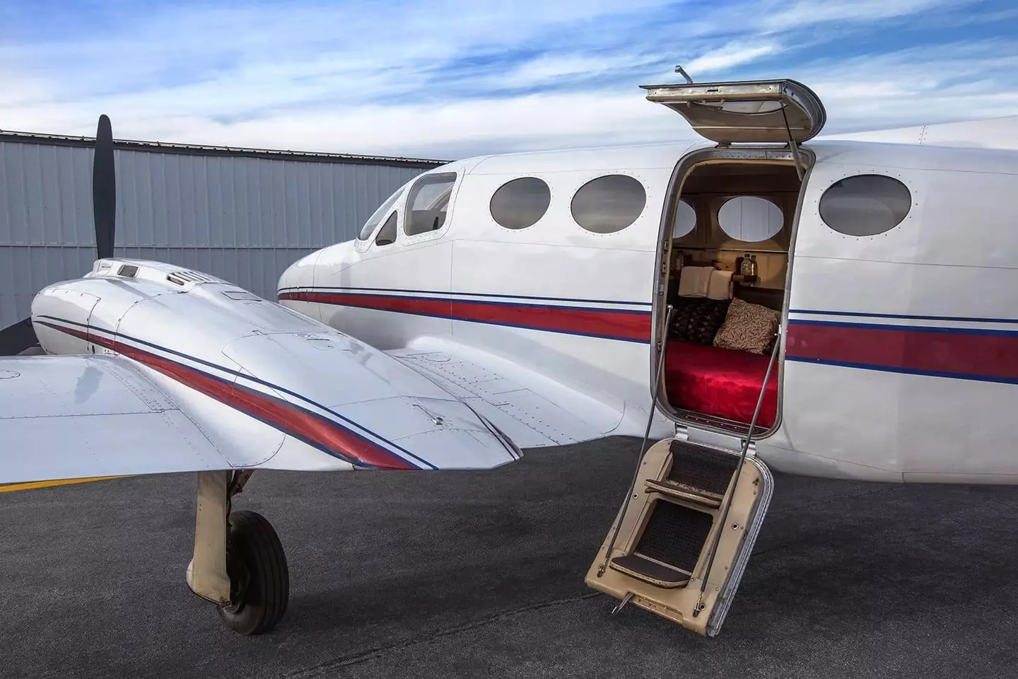 The pilot says customers of all ages have enjoyed a raunchy flight with the firm (Love Cloud Vegas)