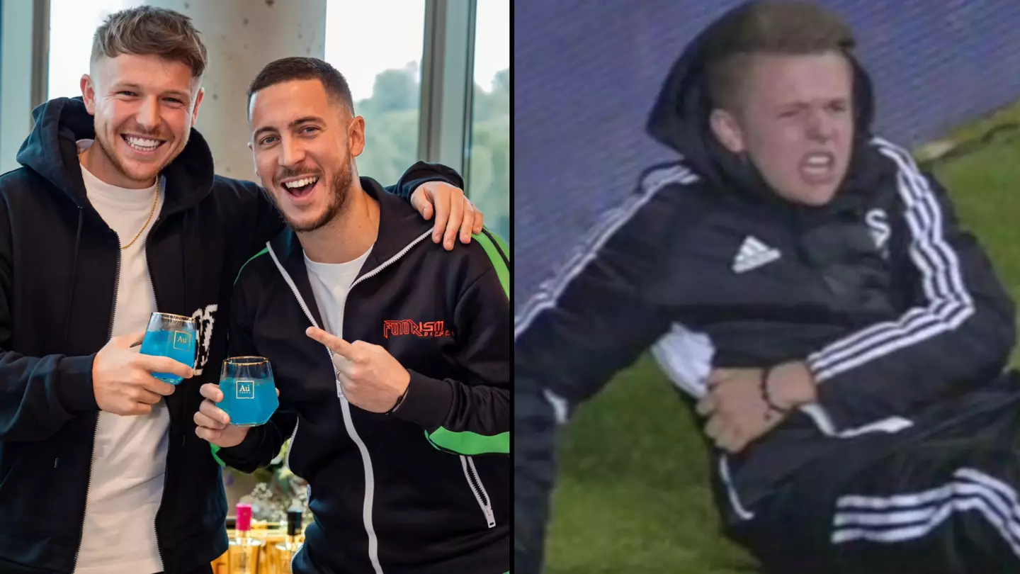 Famous ball boy now worth £55 million meets Eden Hazard 11 years after he was kicked