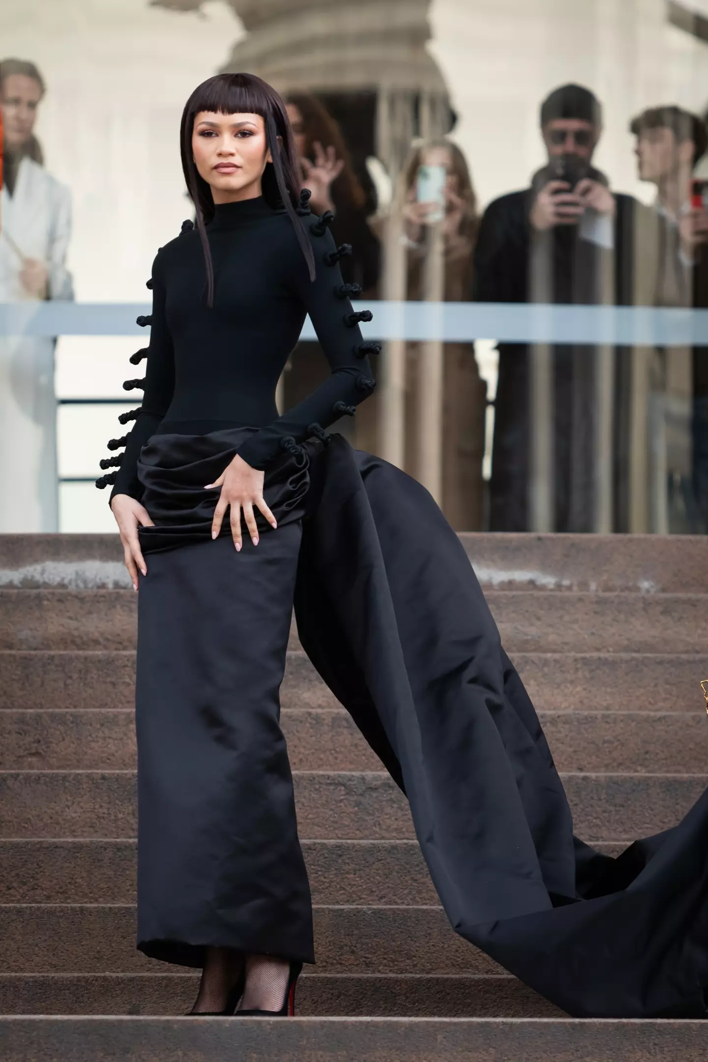 Zendaya at the Schiaparelli Haute Couture show in Paris on Monday (22 January).
