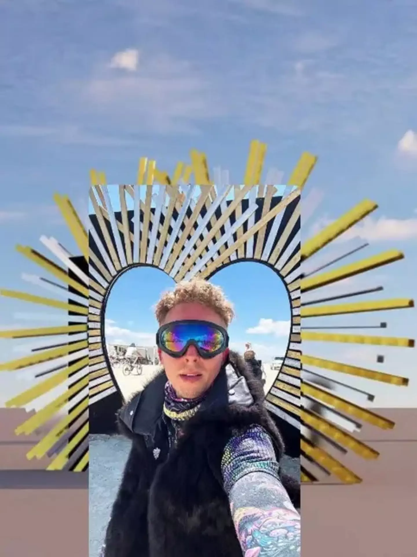 The man reportedly attended Burning Man (Instagram/@sofi.co__)