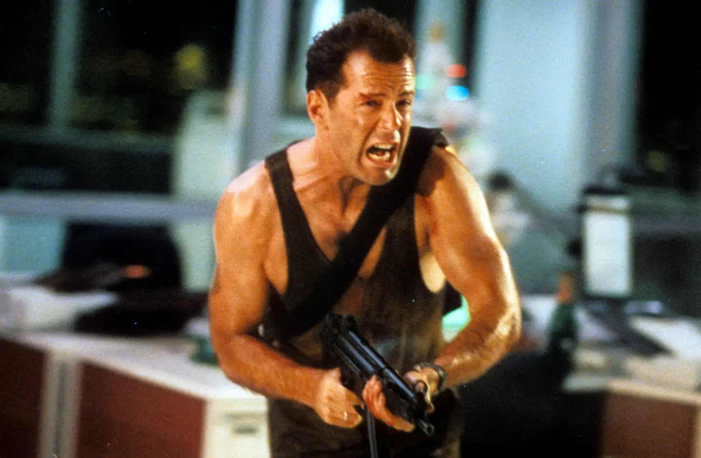 Bruce Willis suffered permanent hearing loss whilst filming Die Hard.